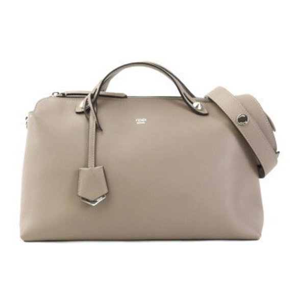 FENDI Way Leather Shoulder Bag Greige - Picture 1 of 5